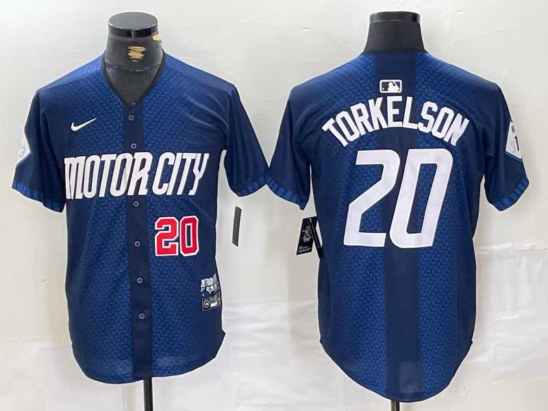 Men's Detroit Tigers #20 Spencer Torkelson Number 2024 Navy City Connect Cool Base Limited Stitched Jersey,We sell and wholesale Men's Detroit Tigers #20 Spencer Torkelson Number 2024 Navy City Connect Cool Base Limited Stitched Jersey on line form chian!